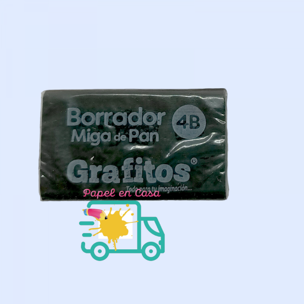 Borrador miga pan grafitos negro