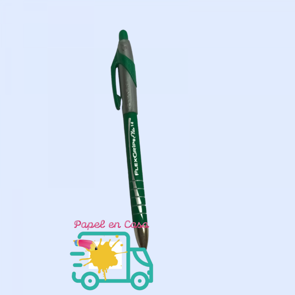 Bolígrafo Flex Grip Verde Paper Mate