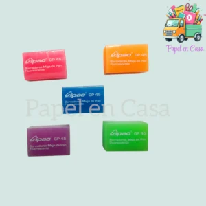 Borrador miga pan fluorescente