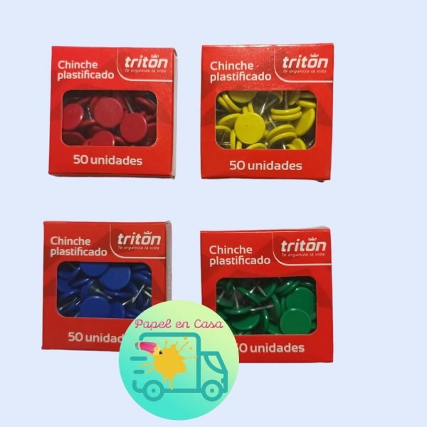 Chinche Plastificado Triton X 50 Unidades