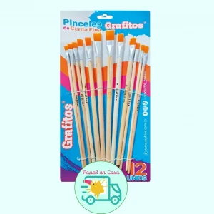 Set de pinceles cerda fina planos
