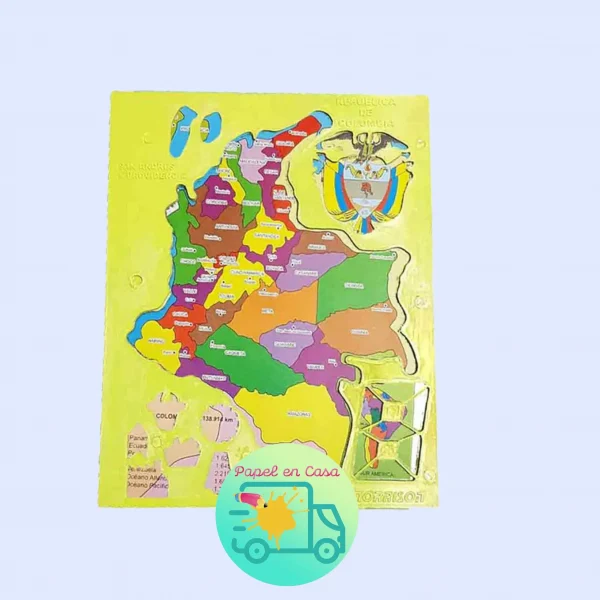 Plantilla mapa de Colombia