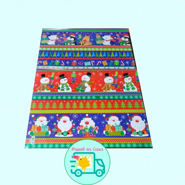 Pliego papel regalo navidad