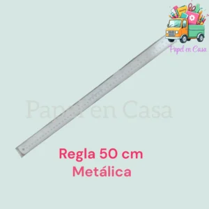 Regla 50 cm metálica